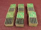 x6 vintage boxes of remington .30cal bullets.