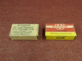 lot of 2 vintage winchester 9mm ammo boxes.