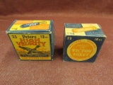 lot of 2 vintage peters shotshell boxes 12ga&16ga