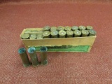 lot of 50-70 govt. 14rds, 9pc brass and half a vintage winchester box