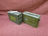 lot of 2 small ammo cans, one vintage