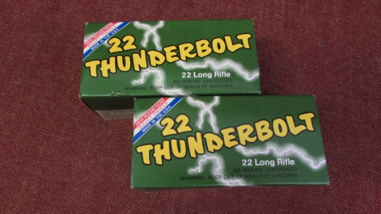 2 Remington 22 Thunderbolt 22Long Rifle Hi-Speed, 500rds