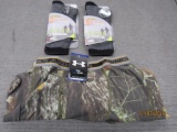 2 pair Cabela's ingenius socks large and large men's underarmor leggings