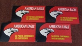 4 boxes of American Eagle 9mm 147gr FMJ Flat Point