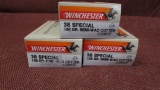 3 boxes of Winchester 38spl 158gr Semi-Wad Cutter, 50rds