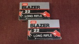 2 boxes of CCI Blazer 22long rifle, 500rds per box