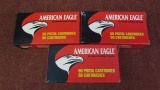 3 boxes of American Eagle 9mm Luger Ammo 147gr FP
