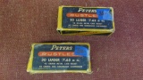 95+ rounds of 30 luger in vintage peters boxes.