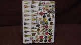 large lot of mixed vintage sports team pins.