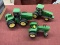 3 large John Deere Die cast toy tractors
