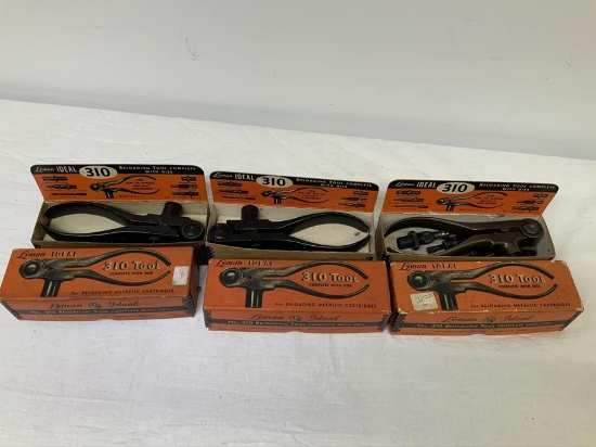 3 Lyman Ideal No. 310 reloading tools in orginial boxes,