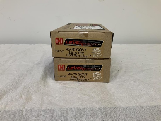 2 boxes of Hornady 45-70 Gov't 325gr FTX, full bxes