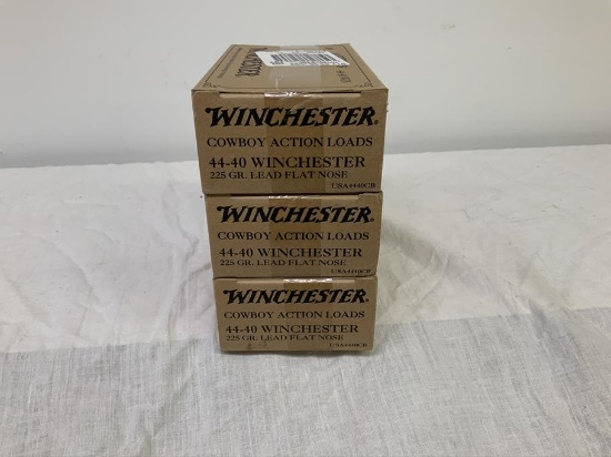 3 boxes of Winchester Cowboy Action Loads, 44-40 Win