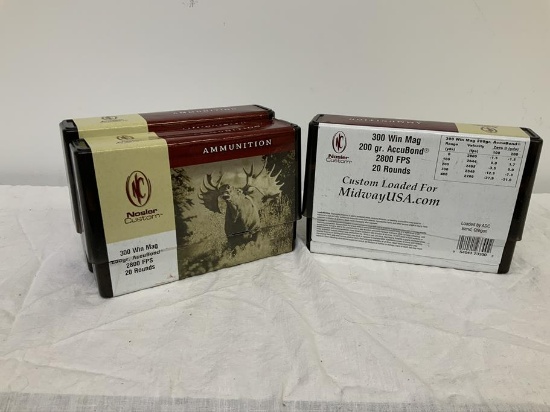 3 Boxes of Nosler Custom 300 Win Mag 200gr AccuBond