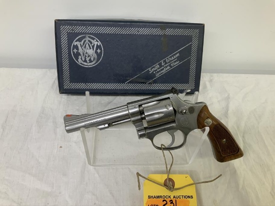 Smith & Wesson 63 22 LR revolver, sn M104703, 4" barrel,