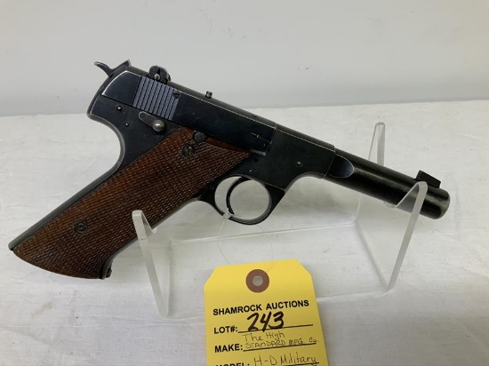 High Standard Mfg, H-D Military, 22 cal LR, sn: 203980,