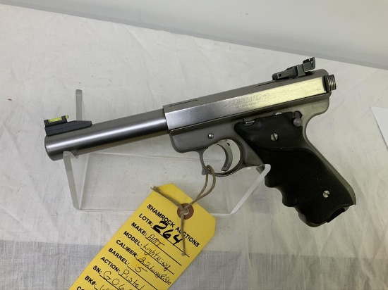 AMT Lightning 22 lr pistol, sn G06622, 5" barrel, 1 mag,