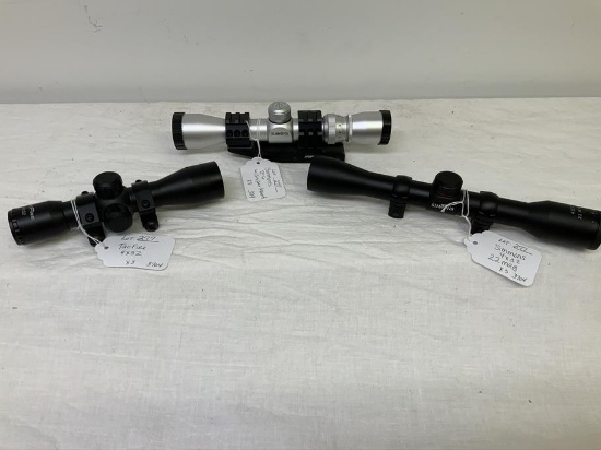 scope lot - 3 scopes - Simmons 4x32 22 mag, TacFire 4x32