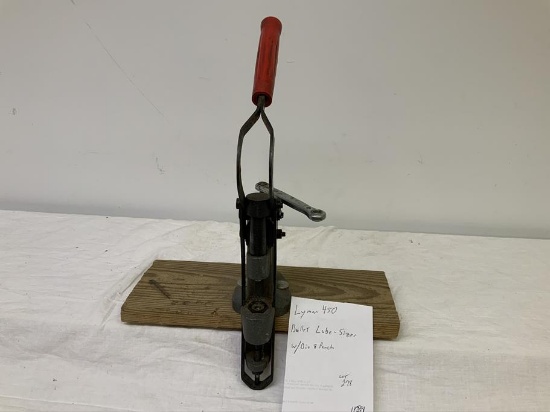 Lyman 450 bullet lube-sizer with die and punch