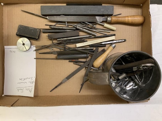 box lot of tools and items from the work bench, Allen Wrenches,