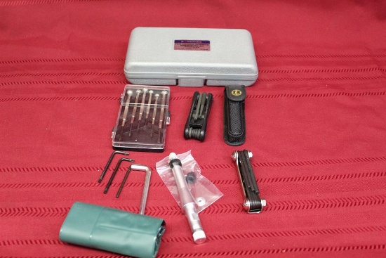 box lot of screwdriver sets - one by B-square, Leupold allen
