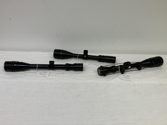 Scope lot - 3 scopes - Tasco 4-16x40 with rings, Tasco 6-24x40,