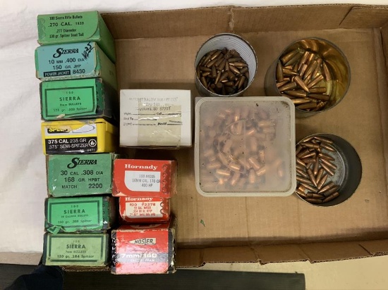 box lot of mixed bullet tips - approx. 15 lbs