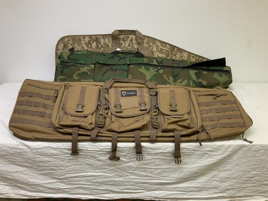 3 tactical gun cases, all soft, 1 is like new, 2 show use, 1- 40"