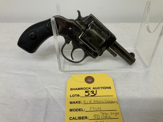 H&R Arms Co, 1904, 38 Cal S&W, sn: 108737, 2 3/8" brl