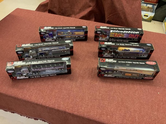 Die cast promotions tractor trailers 1:64 scale - FFA - 6 total