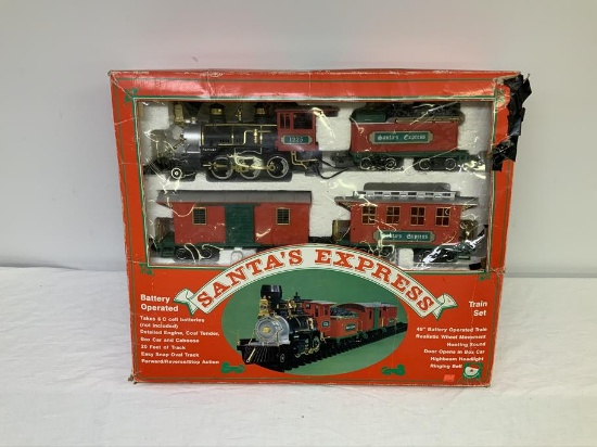 Santa's Express train set, 48" battery operated train, in box,
