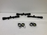 Scope lot - 3 scopes - BSA 3-9x40 with rings, Simmons