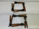 2 boxes of bullet molds with handles - box 1 Lyman 311 466 rifle,
