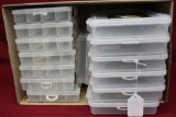 14 like new Stowaway storage boxes, 6 large 14x9.25x1.875,