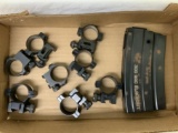 Ruger AR 15 300 AAC blackout mag and 4 sets of scope rings,