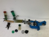 Dillon RL550 reloading press with 3 powder measures, 1 Dillon and 2