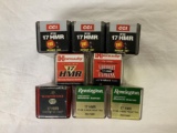 8 boxes of new 17 HMR ammo, Remington, CCI and Hornady,