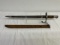 Japanese Bayonet with wooden sheath, missing latch