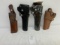 Holster Lot- 4 leather handgun holsters, 1- S&W 21, 34LH