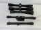 3 Bushnell scopes and 2 others, all previously mounted,