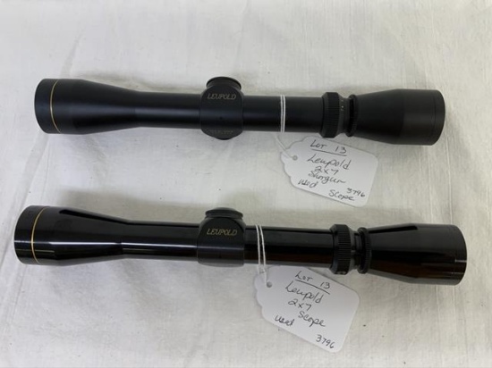 2 Leupold scopes - both are 2x7 VARI-X II shotgun scope,