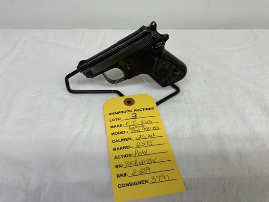 Beretta Mod. 950 BS 25 cal. pistol, sn BER12173V, 2.375" barrel,