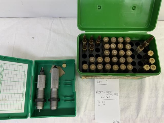 RCBS 300 WBY Mag die set and 30 pieces of brass and 7 reloads