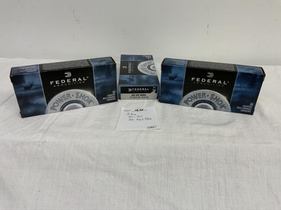 3 boxes of Federal Power-Shok, 30-30 Win 170gr, Soft PointRN