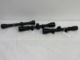 3 scopes - 4-12x40 scope with rings and 3-9x40 scope with rings,
