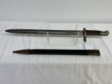 Japanese Murata Bayonet #7179, leather sheath,
