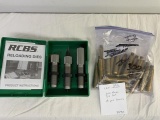 300 RUM RCBS die set and 18 pcs of brass