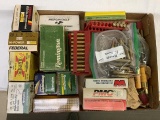 box of reloads - 20 ga, 22 short 65 rds, 22 long, 30-06,