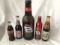 5 collectible soda & beer bottles - 3 nascar/2 coke