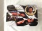 2 mario andretti collector cards in tins with original boxes